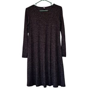 3/$20 Old Navy Black & Gray Long Sleeve Knee Length Dress